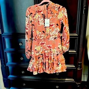 Bardot floral lined dress sz usxs